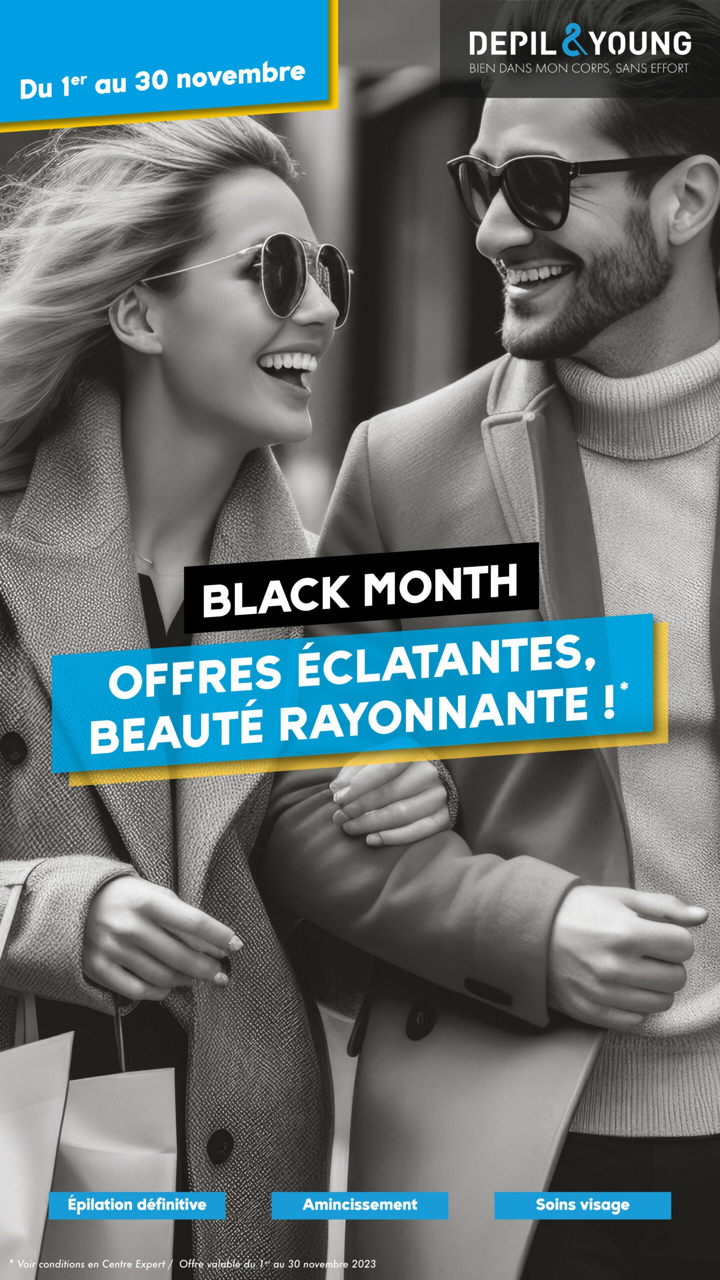 black month black friday offres couple souriant
